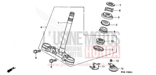 TIGE DE DIRECTION CB500V de 1997